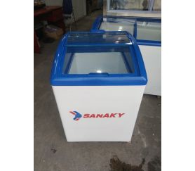  Tủ đông cũ mặt kính Sanaky 170 lít, mới 90%